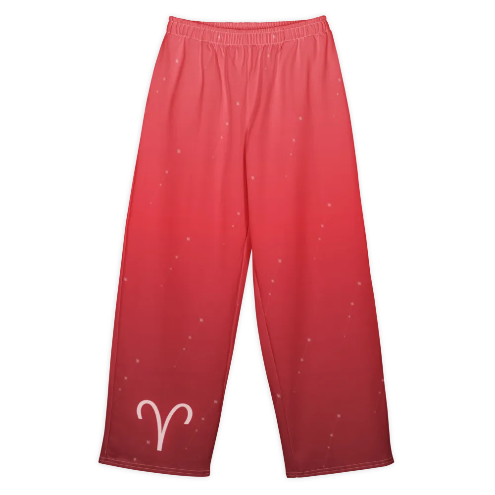 Aries Zodiac Lounge Pants in Poppy, front view