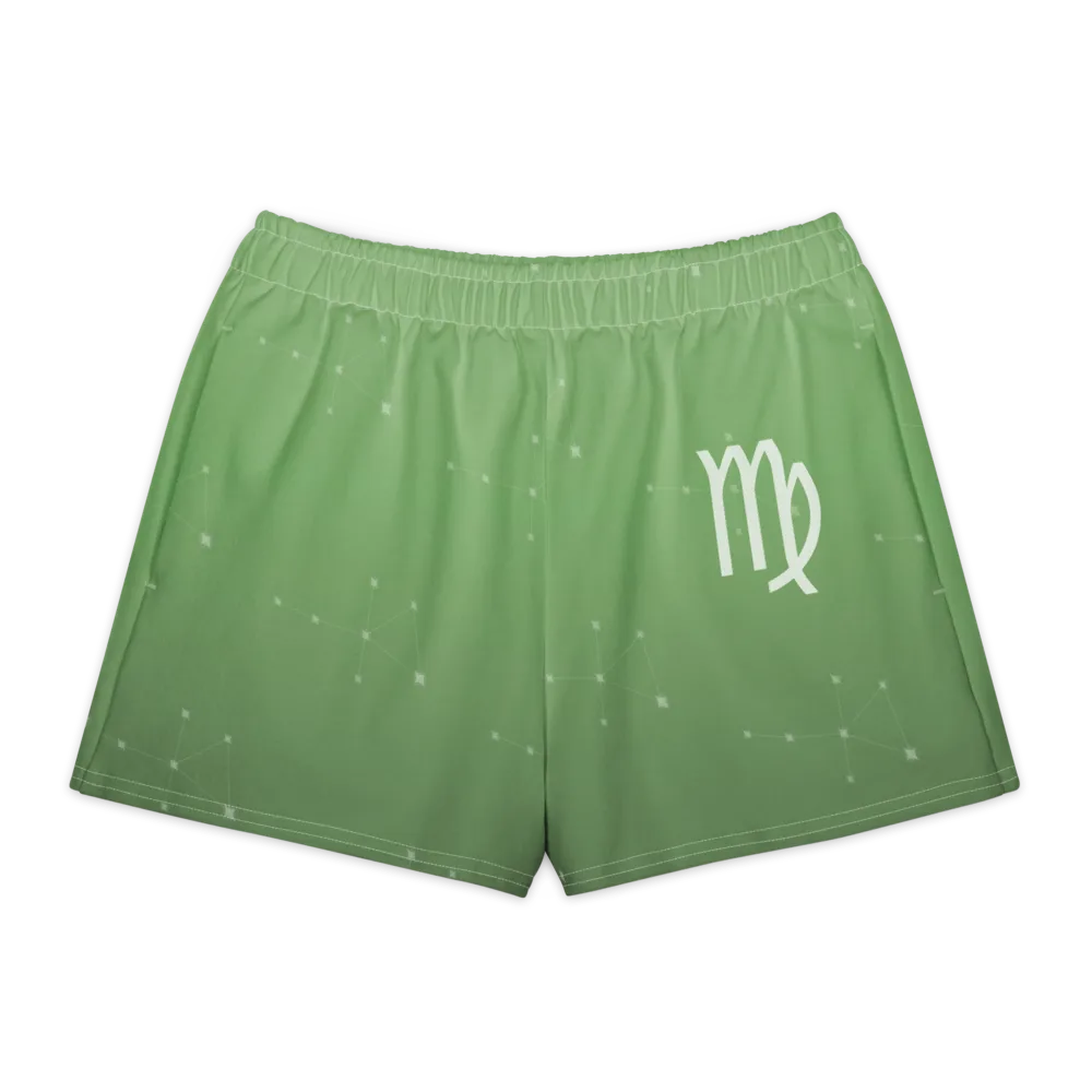 Virgo Zodiac Lounge Shorts in Sage, front view