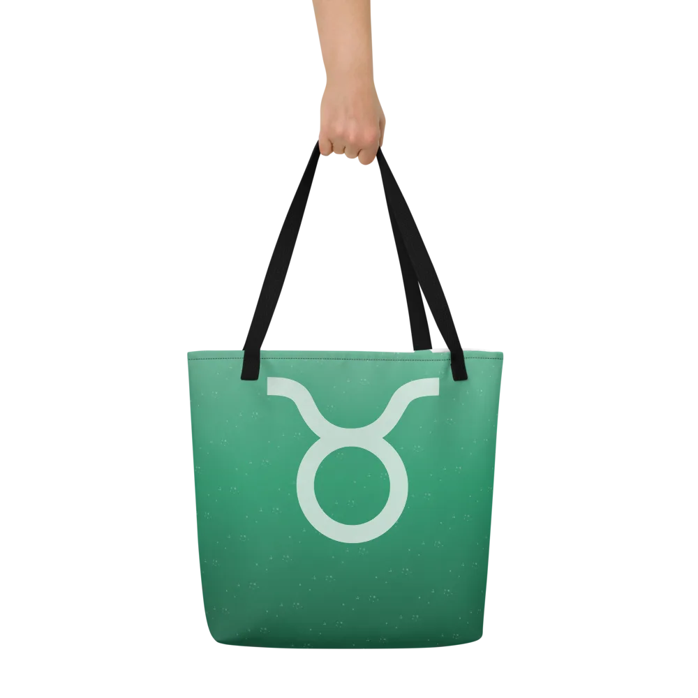 Taurus Zodiac Tote in Jungle held in hand