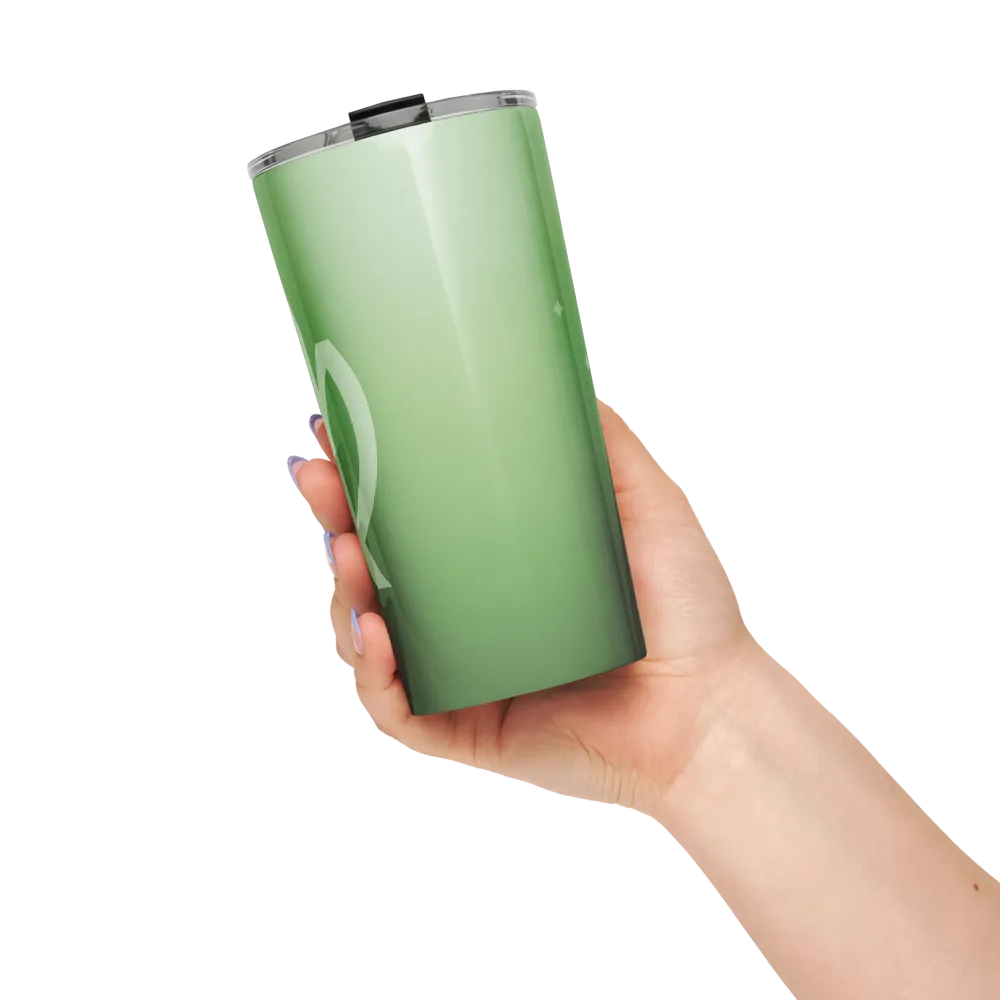 Virgo Zodiac Tumbler in Sage in a lifestyle setting